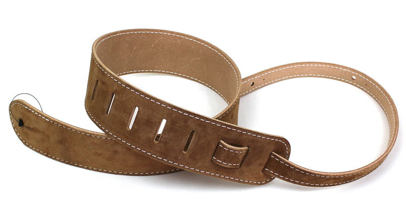 ライブライン ギターストラップ 革 YMS38LBR スエード レザー ライトブラウン LIVE LINE