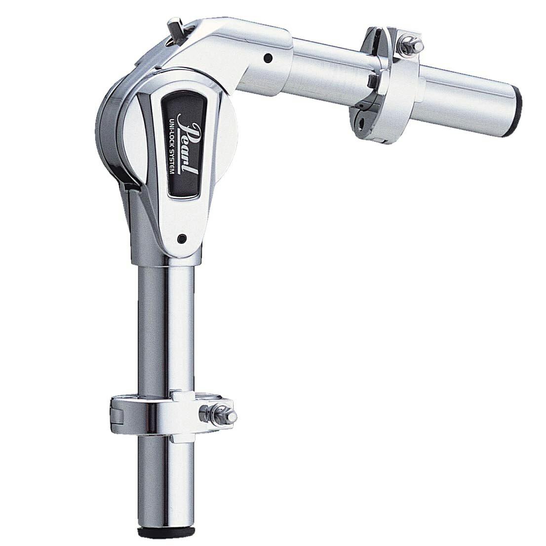 Pearl TH-900S/C タムホルダー ショートユニロック・システム アームが180度の範囲で自由に動き、ギヤでは不可能な微妙な位置のセッティングも完璧です。ショートタイプのモデルです。