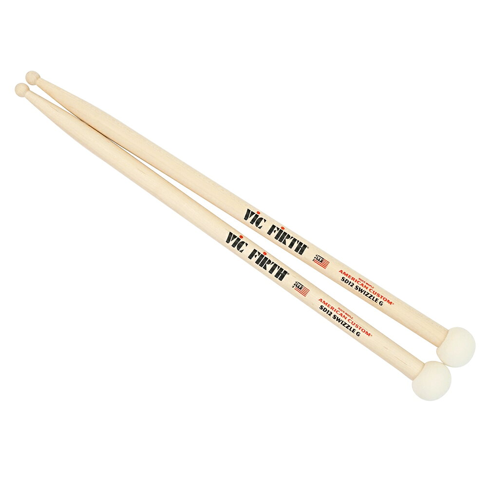 VIC FIRTH VIC-SD12 Swizzle G マレット付き ドラムスティック