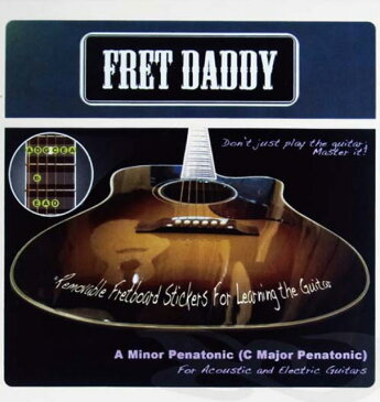 Fret Daddy スケール教則シール マイナーペンタトニックスケール(Aスケール)エレキ/アコースティックギター用