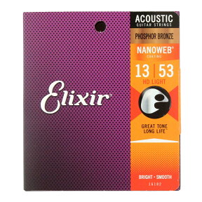 エリクサー ELIXIR 16182 PHOSPHOR BRONZE HD Light 13-53 アコースティックギター弦