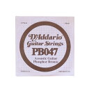 D'Addario PB047 Phosphor Bronze バラ弦1974年から生産が始まったフォスファーブロンズ弦。そのサウンドは世界中のアーティスト達を魅了し、今もなおライブ、スタジオワークなど場所を選ばす愛用されています。アコースティックギター用.047です。