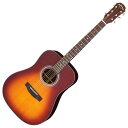 ARIA（アリア）AD-215 TS アコースティックギター 。ソリッドトップボディ ドレッドノートタイプ アコースティックギター。Top：Solid SpruceBack & Sides：RosewoodNeck：MahoganyFingerboard：RosewoodNut & Saddle：Graphtech TUSQNut width：43 mmScale：650 mmFrets：20FBridge：RosewoodHardware：ChromeColor：Tobacco Sunburstブラックピックガード（スモール）、ソフトケース付属　