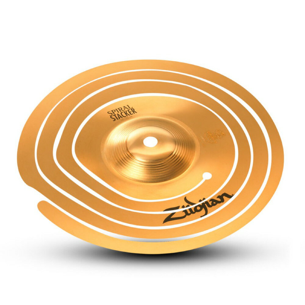 ZILDJIAN FX Spiral Stacker 10” スパイラルスタッカーらせん状の小口径シンバル。「スタッカー」の名の通り、他のシンバルに重ねて使用することで、非常にユニークなトラッシーサウンドと、ドラマーの個性を演出します。 ※スパイラルスタッカーと同サイズ、または大きめのシンバル上にスタックしてご使用ください。サイズ　10”/25cm