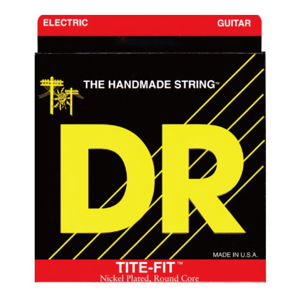 DR LH-9 Lite＆Heavy TITE-FIT エレキギター弦×6セットラウンドコア/ニッケルプレート「TITE-FIT」は、どんな音楽ジャンルにも対応できる優れたオールラウンド弦として設計されております。ラウンドコア（丸い芯材）を使用する「TITE-FIT」の構造はかなり古くからあるものですが、DRでは芯材も巻弦のワイヤーも、高価な素材を使用し、最新かつ最も高度な技術で製造され、柔軟性、耐久性に優れています。DR-LH9 スタイル　Lite＆Heavyゲージ　09-11-16-26-36-466セットでの販売です。　
