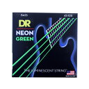 DR NEON GREEN DR-NGB45 Medium エレキベース弦×2セット＜ラウンド コア/K3カラーコーテッド/ベース弦＞「NEON」は、DR独自のテクノロジー「K3」コーティングを施した弦で、明るくクリアーなサウンドが特徴。DR社の耐久テストの結果、コーティングが剥がれずらく、通常の弦より3〜4回分長持ちします。明るいカラーコーティングは、ステージのライト（ブラックライト）にあたると発色するため、通常のカラーコーティング弦よりさらにインパクトがあります！（注：リン光です＝畜光ではありません）カラー　グリーンゲージ　ミディアム（45、65、85，105）2セットでの販売です。　