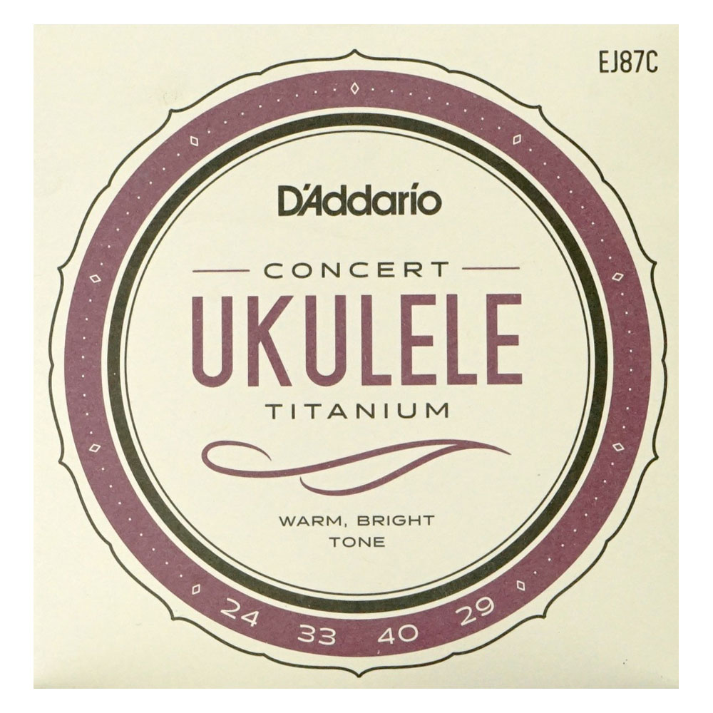 ダダリオ D'Addario EJ87C Titanium Ukulele コンサートウクレレ用セット弦×3SET