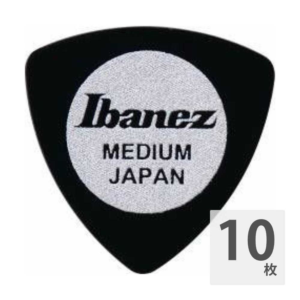 IBANEZ CE4MS BK MEDIUM 0.75mm ×10枚 ピック滑り止め加工に定評のあるIbanezギター・ピックです。円形で直径約21mm と、大きめの滑り止め加工が施された、丸みのあるオニギリ形状。発色の良いカラーサンド・グリップ部を表裏両面に採用。材質：セルロイド厚さ：MEDIUM（0.75mm）カラー：BK（ブラック）10枚セットでの販売です。