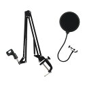 iSK ASD-20 クランプ式デスクアームスタンド ポップガード付きセット