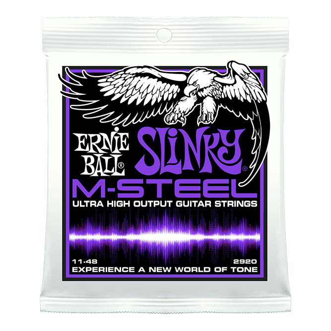 0.11- 0.48 - アーニーボール ERNIE BALL 2920 M-Steel Power Slinky エレキギター弦×6セット