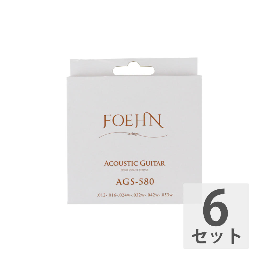 FOEHN AGS-580~6Zbg Acoustic Guitar Strings Light 80/20 Bronze AR[XeBbNM^[ 12-53