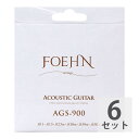 FOEHN AGS-900×6セット Acoustic Guitar Strings Custom Light 80/20 Bronze アコースティックギター...