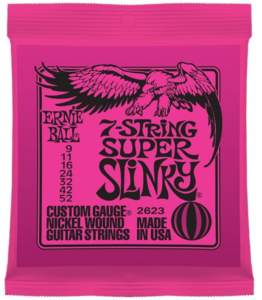 アーニーボール ERNIE BALL 2623 7-String Super Slinky 7弦エレキギター弦×6セット