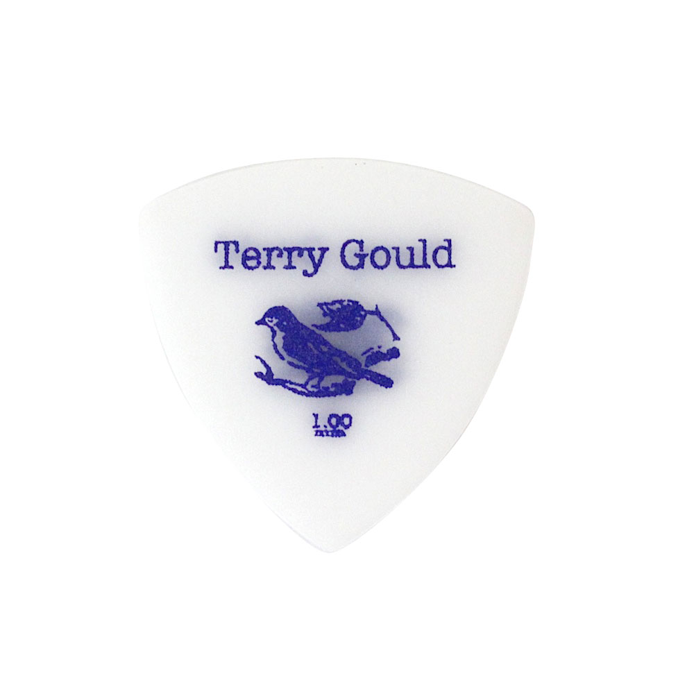 PICKBOY GP-TG-RS/100 Terry Gould Sand Grip 1.00mm ギターピック×10枚ロックの本場イギリスで生まれたギターアクセサリーブランド「Terry Gould / テリーゴールド」のギターピック。透き通るような、透明感のあるサウンドが特徴的なポリアセタール製ピック。表面がサラっとしていて、長時間のプレイで汗をかいても滑りにくく、クリアな音色が得られます。アコースティック、エレキ共にお勧め出来るピックです。両面に砂の滑り止め（サンドグリップ）が施されたデザインで、クリアな音色はそのままに、更に滑りにくくなりました・材質：ポリアセタール・厚み：1.00mm・形状：トライアングル（おにぎり型）・カラー：ホワイト（白）・サンドグリップ※10枚セットでの販売です。　