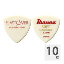 IBANEZ EL4ST22 SOFT 2.2mm エラストマー ピック×10枚。強度と耐久性に優れ反発弾性に富む素材の利点を活かし、消音性能・耐衝撃性能を逆手に取って完成する、新次元ピック。ピックの素材に由来するピッキング時のノイズはその素材によって様々で、時に良い”味”となることもあれば、時には単に雑音として耳障りと思うことも有るでしょう。もちろんピックには弦と指とを媒介するという”プレイヤーとギターとの懸け橋”としての重要な役目があり、弾き心地、タッチ、求める音色やニュアンスへの影響度合などの理想は人それぞれでまた様々です。なるべくノイズを減らし、音の角を丸め、しっとりとした音を求めるためのピック。温かみのあるトーンで弾くどちらかというとアコースティックなフレーズにぴったりのピック。ピックの素材としては初めて採用されるこの素材：エラストマー(by 東レ・デュポン)によって、Ibanezはその答えに辿り着きました。これまで体験したことの無いこの弾き心地とサウンド、トーンは、ピックによるサウンドへのアプローチに新しい次元を拓くことでしょう。【ハイトレル ポリエステル・エラストマー(by 東レ・デュポン)製のピック。】・強強度と高耐久性、良反発弾性素材のため、擦り減りにくく、弦のはじきやすさは抜群です。・高消音性により、弦との接触時(=ピッキング時)のノイズを従来のピックとは比較にならないほど低減します。・高耐衝撃性により、弦タッチ/あたりが丸く、なめらかでしっとりとした弾き心地を実現します。【素材の硬さはHARDおよびSOFTの2種類】・どちらも弾性を感じられる硬さですが、SOFTはより柔軟で、特にアコースティック楽器に最適です。・ピックの厚さは1.0mm(EL8HD10とEL17HD10)と2.2mm(EL4ST22とEL4HD22)の2種類【EL4ST22】・オニギリ形状・やわらかなSOFT素材・弾力に富んでおり、ウェットなニュアンス表現に向いています。・厚さ2.2mm・ベースやアコースティック・ギターはもちろん、柔らかなニュアンスを得やすいためウクレレにもお奨めです。【スペック】厚さ：2.2mm素材：エラストマーシェイプ：オニギリ型※10枚セットでの販売です。　