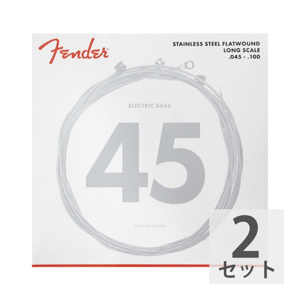 ե Fender Bass Strings Stainless Steel Flatwound 9050L 45-100 쥭١2å