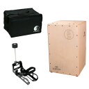 DG CAJON Chanela NATURAL カホン ＆ HarmoTECH カホン用キックペダル ソフトケース付き セットカホン本体に足に取り付けて音を出す事ができる「HarmoTECH CAJON KICKER」をお付けしたセット商品となります。「HarmoTECH CAJON KICKER」はバスドラム用のペダルを改造したカホンペダルとは異なり、足に直接取り付けて使用する事ができます。手足を使いリズムの幅を広げるアイテムとなっています。小型で軽量なため持ち運びにも便利です。セット内容：・DG CAJON Chanela NATURAL カホン・HarmoTECH CAJON KICKER カホン用キックペダル--------------------------------------DG CAJON Chanela NATURAL カホン ソフトケース付きプロ・アーティストも満足する人気モデル！ソフトケース『CJB-1E DG』が付属致します。響き線はトップからでもボトムからでも着脱できる2wayリムーバブルシステムを4本採用したモデル。これにより音の反応が速くなり、キレのあるサウンドがお楽しみいただけます。低音は叩き方で残響音を調整できるのでフラメンコ音楽に限らず、ポップ、ロック、ジャズなど多彩なジャンルにマッチ。多くのプロ・アーティストが使用する人気モデルのカホンです。【Spec】打面バーチ2.5mm 5PLY側面バーチ9mm 7PLY裏面バーチ3mm 3PLYサイズH480×D295×W290mm重量3.75kgColor NATURAL--------------------------------------HarmoTECH CAJON KICKER カホン用キックペダルCAJONは通常、奏者がCAJONに座り、両手で打面を叩いて音を出します。この際、二つの音、「高音」と「低音」を叩き分けて使用するのが一般的です。「高音」はCAJONの上縁付近を叩くことで出し、「低音」は少し下の方を叩く事で出します。この二つの音がドラムセットのスネアの音とバスドラムの音に似ている事から簡易的なドラムセットのような形でストリートライブやアコースティックライブで使用されることが多くなってきました。しかし、ドラムセットの場合、手と足は別々の動きをしてリズムを刻みますが、CAJONの場合は上記のとおり、手だけでドラムが手と足を使って出しているリズムを出さなくてはいけません。そのため、当然ながら、手足が絡んだようなパターンの表現は難しく、熟練者は別として、一般的には単純なリズム表現しか出来ません。これを解決するために、バスドラム用のペダルを改造したカホンペダルという製品が各社から販売されています。しかし、かなり高価なものが多く(3万円から5万円）、しかも重くて大きいため、持ち運びにも不便です。そこで開発されたのが「CAJON KICKER」です！ドラムセットのキックペダルと同様の発想でCAJONに取り付けるタイプではなく、「足に取り付ける」という新発想のもと、小型、軽量で安価にCAJONを足で演奏することができるツールが完成しました。CAJON KICKERは、一本のベルトで足に固定するだけです。重量はわずか300グラム！足の動作に違和感を感じないレベルです！右足でも左足でも使えます！小型、軽量でサウンドホールからカホンの中に入れることもできるサイズですので、カホンの中に入れ持ち運ぶことも可能です。（カホン内の保護等はお客様ご自身でご対応下さい。）CAJON KICKERは市販のほとんどのドラム用ビーターにも対応しており、お好みのビーターに付け替えることも可能です。※シャフト径によってはご使用できない物もございます。HarmoTECH CAJON KICKER 商品内容本体、ビーター、収納袋