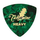 TAKAMINE P1G HEAVY セルロイド トライアングルピック×10枚。反発性に富む、最も標準的なピック素材。ソフトな感触の凸型ラバー・グリップ加工により、適度な滑り止め効果も得られます。素材：セルロイド形状：トライアングルカラー：グリーン・パール厚み；HEAVY※10枚セットでの販売です。　