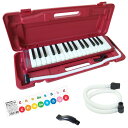 【2/15エントリーで最大P20倍】 HOHNER MELODICA STUDENT32 RED 鍵盤ハーモニカ＆スペア用吹き口セット 【どれみシールプレゼント】