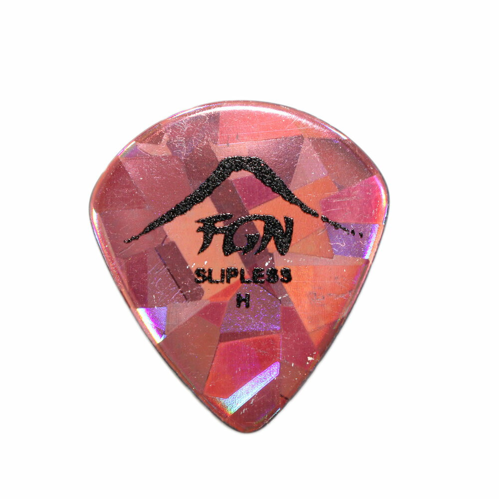 FUJIGEN FGN PICK SLP-100 MPK 1.0mm ティアドロップ ピック×50枚。FUJIGEN FGN PICK SLP-100 MPK 1.0mm ティアドロップ ピックFGNのオリジナルピックです。光の当たる角度によって色々な見え方をお楽しみ頂けます。ロゴ部分は滑り止め素材となっております。形状：ティアドロップ型カラー：メタリックピンク厚さ：1.0mm材質：セルロース裏面：同デザイン※50枚セットでの販売です。　