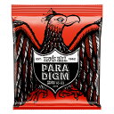 ERNIE BALL 2015 Paradigm Skinny Top Heavy Bottom Slinky 10-52 エレキギター弦×6セット。最新テクノロジーを採用し、次世代の耐久性を実現したパラダイム・スリンキーが登場!パラダイム・スリンキーは従来のスリンキー・シリーズのトーンと手触りをそのままに、最新テクノロジーを駆使し、錆びに強く耐久性の向上を実現したエレクトリック・ギター弦です。プレーン弦は最先端の加工技術を用いファイン・グレイン(きめ細かい粒子)による高い引張強度を持ったハイ・カーボン・スティール素材にスズ・メッキを施しています。また、ブラス・ワイアーによるRPS(レインフォースド・プレーン・ストリングス)テクノロジーを採用し、ボールエンド付近の強度を増しています。このため、引張強度は伝統的な弦の35%、金属疲労耐性が70%も向上しています。ワウンド弦の芯線は、プレーン弦と同様に最先端の加工技術を用い、高い引張強度を持ったハイ・カーボン・スティール素材にブラス・メッキを採用した六角芯線にプラズマ処理を施しています。加えてスティール素材にニッケル・メッキを施した巻き線もプラズマ処理を施し、芯線に巻き付けた後にエヴァーラスト・ナノ・トリートメント処理をすることで、非常に高い耐久性とともに耐腐食性を実現しています。■最先端の加工技術を用い、引張強度が強化されたプレーン弦とワウンド弦の芯線。■プレーン弦のボールエンド付近には、ブラス・ワイアーをタイトに巻きつけたRPS技術を採用。■ワウンド弦の芯線と巻き線のそれぞれにプラズマ処理を施し、優れた耐腐食性と耐久性を実現。■ワウンド弦は汗や脂に強いエヴァーラスト・ナノ・トリートメントを施し、弦の劣化、防錆び効果を実現。■既存のスリンキー・エレクトリック弦と変わらない、シルキーなトーンと手触りを継承。2015/Paradigm Skinny Top Heavy Bottom Slinky(パラダイム スキニートップヘヴィーボトム スリンキー)ゲージ：.010 .013 .017 .030 .042 .052※6セットでの販売です。