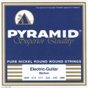 PYRAMID STRINGS EG Pure Nickel 010-046 エレキギター弦×3セット。PYRAMID STRINGS EG Pure Nickel 010-046 エレキギター弦"PYRAMID Electric Guitar Pure Nickel Round Wound Strings"最上級の素材を用いて製造された、あらゆるジャンル／スタイルにマッチするエレクトリックギター専用ゲージです。巻き線には純度99.2％のニッケルを使用。その響きは豊かできらびやか、そしてあくまでも音楽的です。幅広い適応性と心地よいプレイフィール、そしてロングライフを併せ持ち、高い次元でバランスが取れた、全てのギタリストにお薦めできるゲージ・シリーズです。medium（.010-.046）※3セットでの販売です。