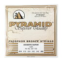 PYRAMID STRINGS AG phosphor Bronze 012-052 アコースティックギター弦×6セット。PYRAMID STRINGS AG phosphor Bronze 012-052 アコースティックギター弦"PYRAMID Premium Bronze Acoustic Guitar Strings"プレーン弦にシルバー・プレーテッド・スチール、巻線にフォスファー・ブロンズを用いた、アコースティックギター用ゲージセットです。酸化や摩耗、劣化に強く、滑らかなフィンガータッチとブライトで美しいトーンが、長期間持続します。Gauge：light（.012-.052）※6セットでの販売です。