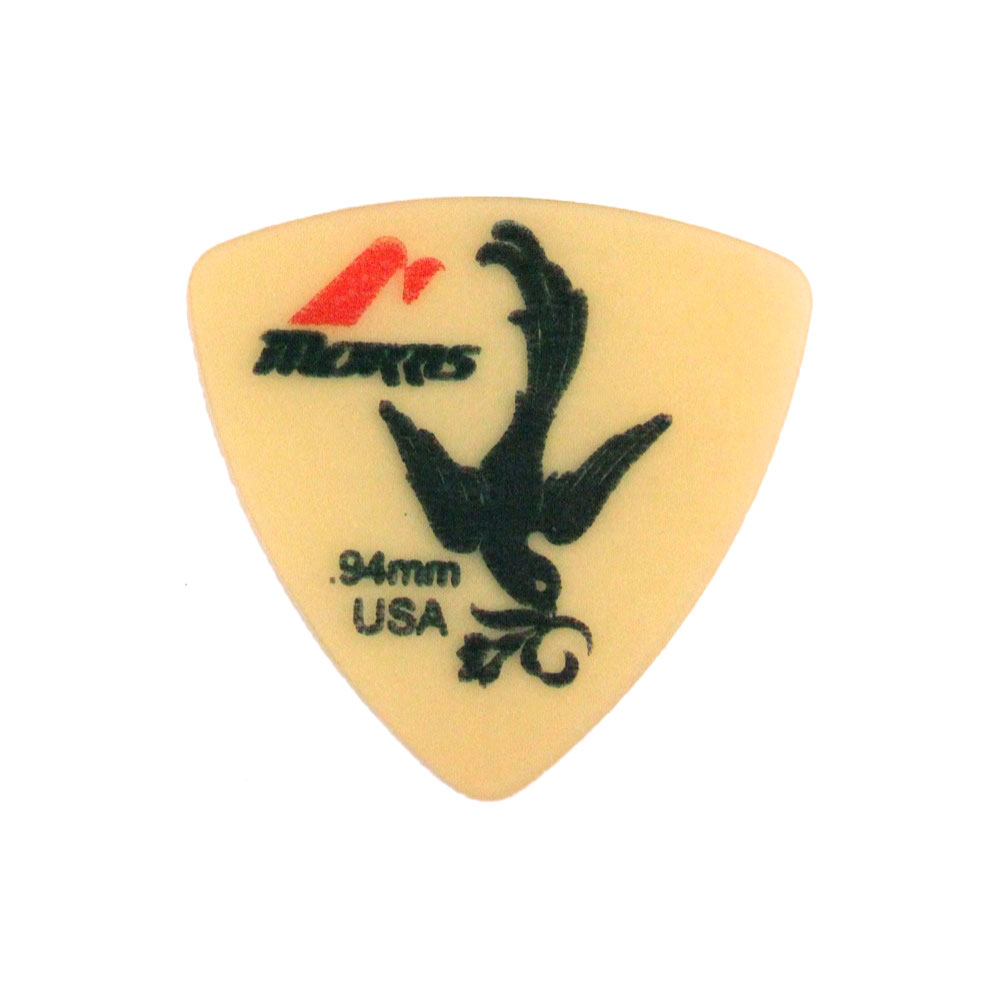 MORRIS ULTEM 0.94mm Triangle ギターピック×36枚。米クレイトン社製の「ウルテム」素材を使用したモーリスオリジナルピック。べっ甲に最も近いとされ、愛用者急増中の最新ハイテク素材です。シェイプ：トライアングル型（オニギリ型）厚さ：0.94mm※36枚セットでの販売です。