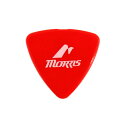 MORRIS DELRIN Red 0.5mm Triangle ギターピック×12枚。米ジム・ダンロップ社製デルリン素材によるトライアングル型ピックです。耐久性抜群。シェイプ：トライアングル型（オニギリ型）厚さ：0.5mmカラー：レッド※12枚セットでの販売です。