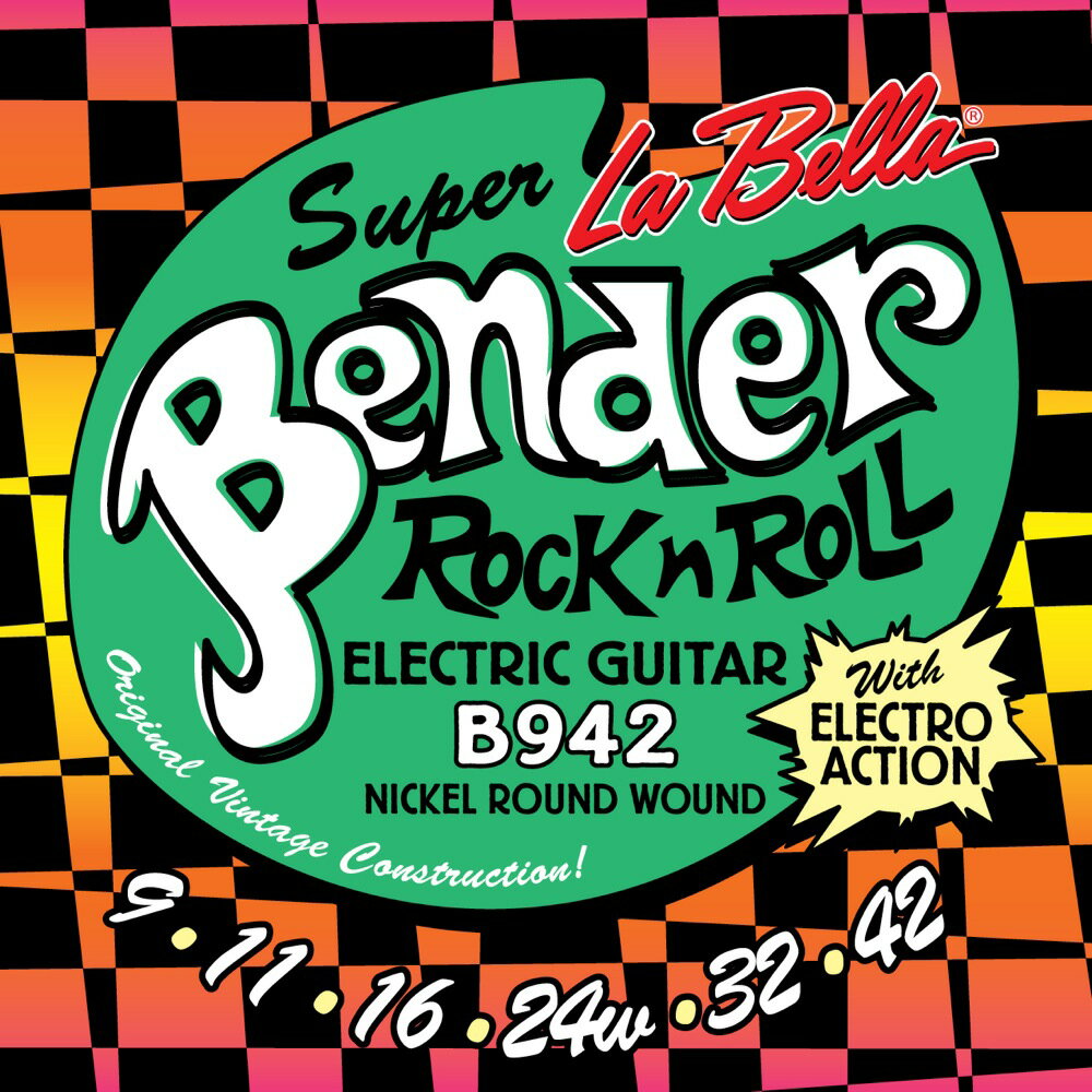 Electric Guitar Strings - ラベラ 弦 6セット La Bella The Bender B942 SUPER LIGHT 09-42 エレキギター弦×6セット