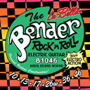 La Bella The Bender B1046 REGULAR 10-46 エレキギター弦 ×6セット。1960年代から70年代に他のストリングスメーカーと共にギターメーカーに標準採用され、誰もが知る弦として知られて いたのが「The Bender」弦です。The Benderは1960年代に生産していたレシピを自社アーカイブから掘り起こし、当 時の生産工程やメッキの配合を再現した "オリジナルに最も近いピュア・ニッケル弦" になります。 The Benderは有名 ギターメーカーやミュージシャンに愛用され、エレクトリック・ギター市場において最もプレイされていた弦でした。 1960年代からミュージック・シーンに深く関わり、ロックンロールの文化と共に時代を築いてきたラベラストリングス。Guitar World Magazineの20周年記念号「The 20 Who Mattered」にも「The Bender」が取り上げられています。ニッケルメッキされた鉄製弦のパイオニアであり、当時を知る老舗弦メーカーがリプロデュースする、現代において 「最もヴィンテージ・トーンを奏でる弦」の登場です。B1046REGULARゲージ：.010 .013 .017 .026w .036 .046※6セットでの販売です。