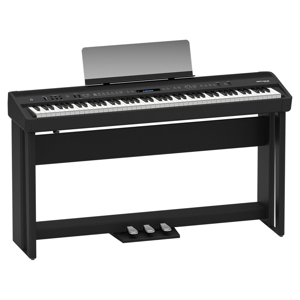ROLAND FP-90-BK Digital Piano ブラック デジタルピアノ 純正スタンド＆ペダルユニット付き セット