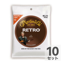 MARTIN MLJ13 Retro Acoustic Monel Nickel Medium Light LJ's Choice アコースティックギター弦×10セット