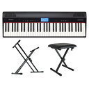 ローランド ROLAND GO-61P GO:PIANO エントリーキーボード ピアノ KS-020 X型スタンド SB-001 キーボードベンチ付きセット