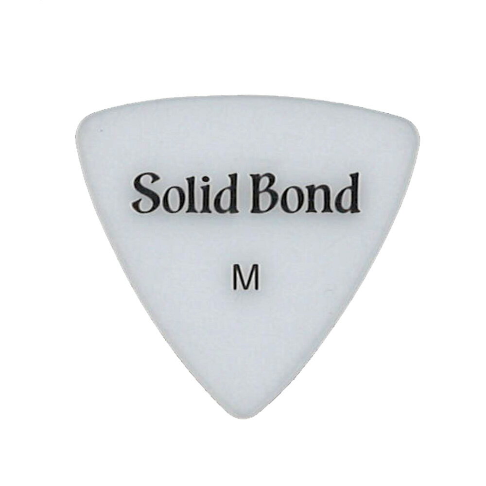 Solid Bond PR1-WHM 横山健 トライアングル ギターピック×20枚。Solid Bond PR1-WHM 横山健 トライアングル ギターピックSolid Bond のロゴがデザインされたピックです。素材はポリアセタールで、硬さ(厚さ)はMedium(0.8mm)です。Shape:TriangleMaterial:PolyacetalColor & Thickness:White Medium(0.8mm)日本製※20枚セットでの販売です。
