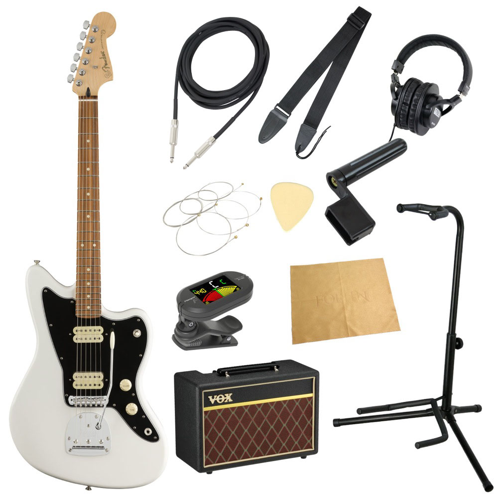 フェンダーから始める！大人の入門セット Fender Player Jazzmaster PF Polar White エレキギター VOXアンプ付 11点セット