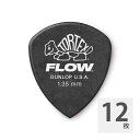 JIM DUNLOP 558B135 Tortex FLOW Standard 1.35mm ギターピック×12枚。1980年代から続くヒット商品のTortex素材を好評を得ているFLOWピックのシェイプで成形した製品。これまでのTortexピックシリーズにはない明瞭なアタックとコントロール性を備えた新世代のピックです。TortexのブライトなサウンドにFlowの形状を組合せ、ワイドなアングルでしっかり弦を弾き、シャープな先端は正確なコントロールとアーティキュレーションを提供します。シェイプ：FLOWゲージ：1.35mmカラー：ブラック※12枚セットでの販売です。