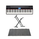 ローランド 電子ピアノ ROLAND GO-61P GO:PIANO エントリーキーボード ピアノ KS-020 X型スタンド ピアノマット(グレイ)付きセット