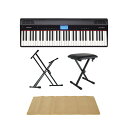 ローランド 電子ピアノ ROLAND GO-61P GO:PIANO エントリーキーボード X型スタンド キーボードベンチ ピアノマット(クリーム)付きセット(2)