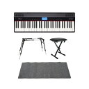 ローランド 電子ピアノ ROLAND GO-61P GO:PIANO エントリーキーボード 4本脚型スタンド キーボードベンチ ピアノマット(グレイ)付きセット