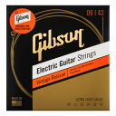 GIBSON SEG-HVR9 Vintage Reissue Ultra-Light エレキギター弦×3セット。GIBSON SEG-HVR9 Vintage Reissue Ultra-Light エレキギター弦1950年代とまったく同じように作られた、オーセンティックな弦です。純度の高いニッケル巻線と最高品質の芯線で作られています。Vintage Reissuesは最適な条件下で完璧な速度で巻きつけられ、長寿命と、何十年も音楽を形作った真のビンテージトーンを持ちます。主な特徴・本物のビンテージトーン・高純度ニッケル巻線による究極のブライトサウンド・ヴィンテージスペックを正確に再現ゲージ：.09 .011 .016 .024 .032 .042※3セットでの販売です。