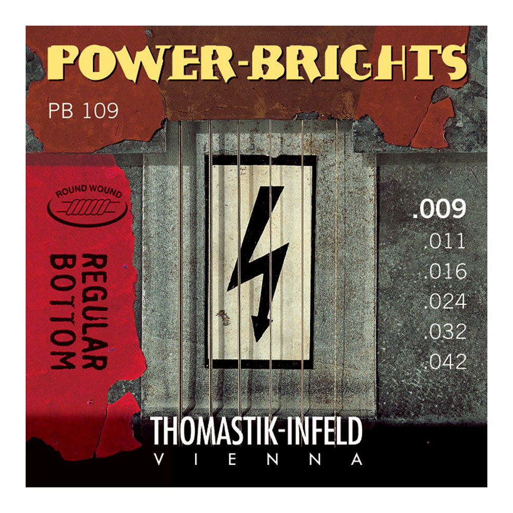 Thomastik-Infeld PB109 Power Bright Series Regulae Bottom 09-42 エレキギター弦×3セット