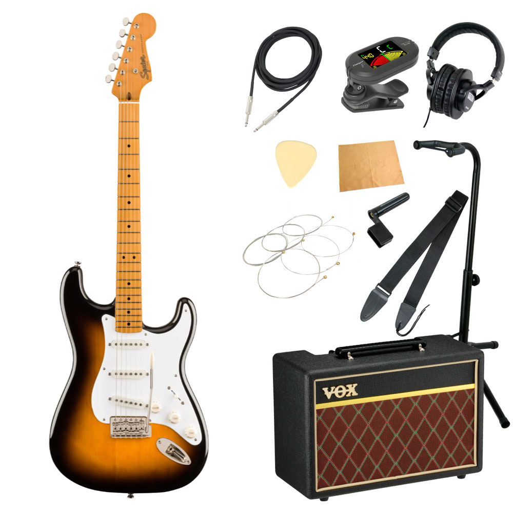 スクワイヤー/スクワイア Squier Classic Vibe '50s Stratocaster MN 2TS エレキギター VOXアンプ付き 入門11点 初心者セット