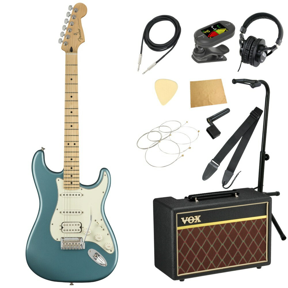 Fender Player Stratocaster HSS MN Tidepool フェンダー エレキギター VOXアンプ付き 入門11点 初心者セット