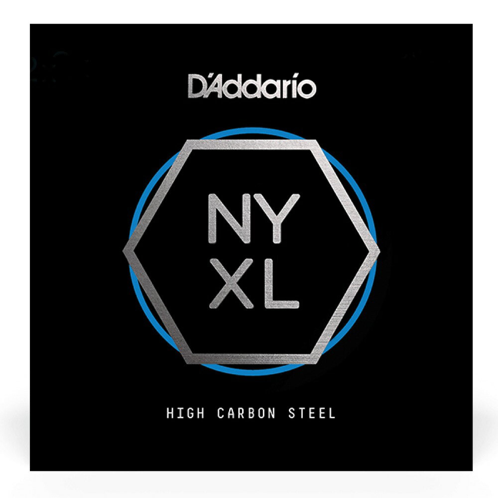 D'Addario NYS026 NYXL エレキギターバラ弦×5本。NYXLD'AddarioのNYXLギター弦は、これまで市場に出たどの弦よりもチョーキング強度が向上、はっきりとしたサウンド、チューニングが安定している弦です。Plain Steelゲージ：0.026※5本セットでの販売です。