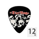 JIM DUNLOP DRB04 Skulls 0.60mm ギターピック×12枚。Dirtbag PlectrumsDirtbag（ダートバッグ）とのコラボレーションピックです。シェイプ：ティアドロップデザイン：Skulls厚み：0.60mm※12枚セットでの販売です。