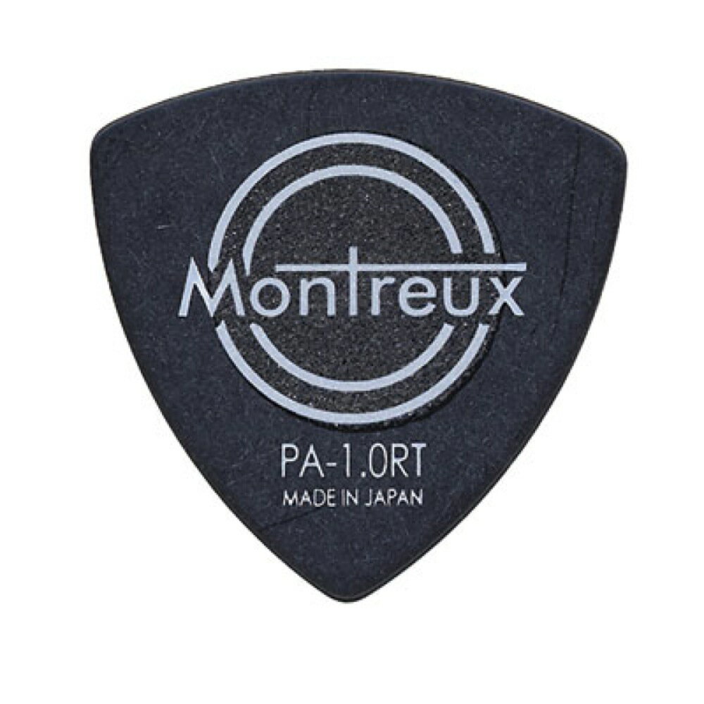 Montreux PA-1.0RT Black No.3926 ギターピック×48枚。【Montreux “Bear Grip” picks】両面にシルク印刷による滑り止めを施したピックです。素材はポリアセタール。日本国内での完全ハンドメイド生産になります。・トライアングルシェイプ・ブラック・1.0RT※48枚セットでの販売です。