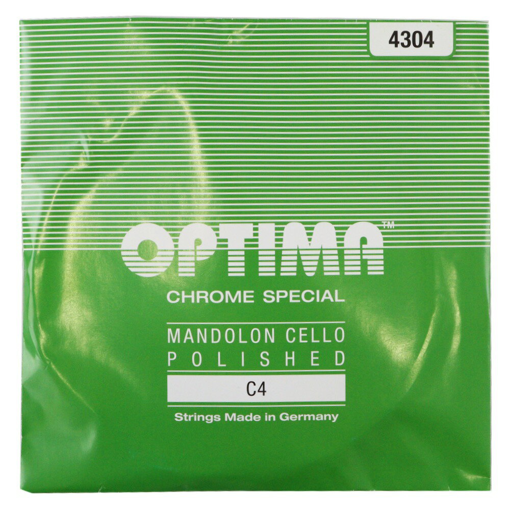 Optima Strings 4C No.4304 GREEN 4弦 バラ弦 マンドロンチェロ弦×3セット。Optima Strings 4C No.4304 GREEN 4弦 バラ弦 マンドロンチェロ弦オプティマ グリーン マンドロンチェロ用弦です。【Spec】・4弦:C・テンション:ライト（六角芯線）・巻弦(ラウンドワウンド)1袋2本入りです。※3セットでの販売です。