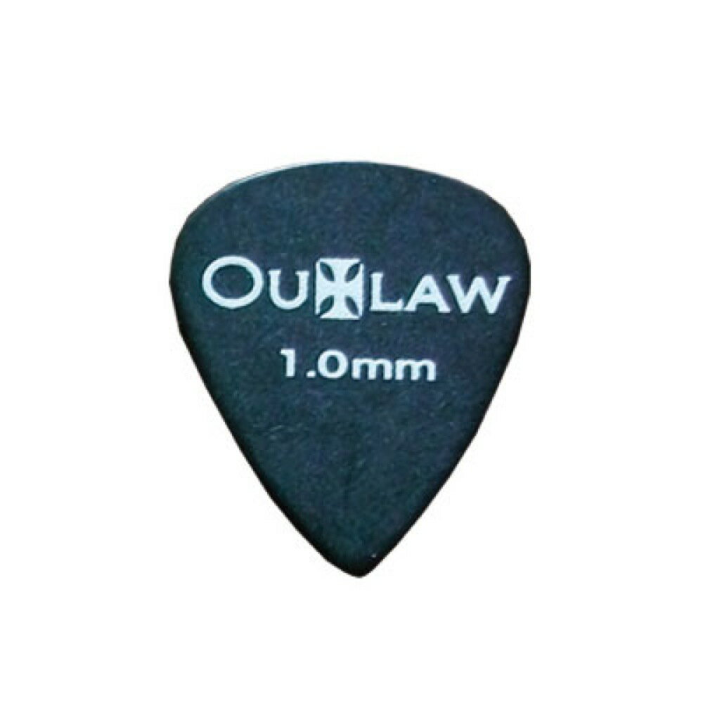 OUTLAW LEATHER OUTLAW pick #3 ギターピック×10枚。すべて両面にサンドグリップ加工を施した、スリップレス・ピックです。デルリン、スモールティア、1.00mm。手の小さな方向け。【OUTLAW LEATHER】現状の商品群に飽き足らないミュージシャン達に対する、ハードかつワイルドなイメージの提案がされたシリーズ。※10枚セットでの販売です。