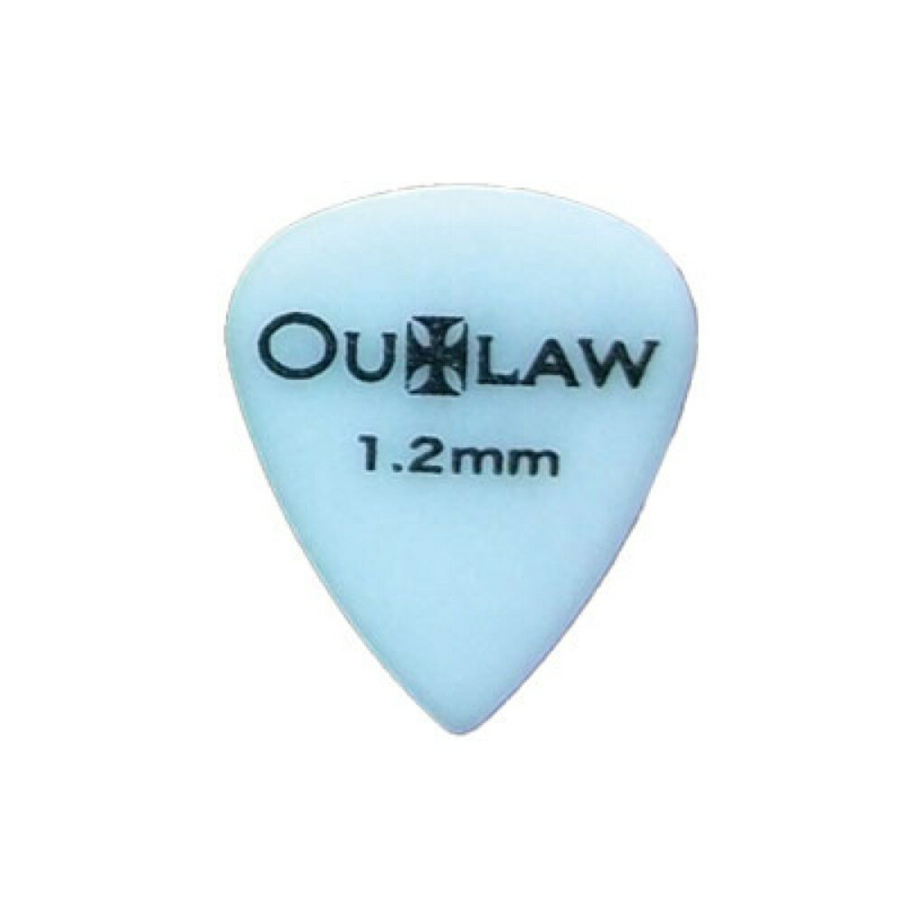 OUTLAW LEATHER OUTLAW pick #6 ギターピック×10枚。すべて両面にサンドグリップ加工を施した、スリップレス・ピックです。デルリン、スモールティア、1.20mm。早弾き命のあなた向け。【OUTLAW LEATHER】現状の商品群に飽き足らないミュージシャン達に対する、ハードかつワイルドなイメージの提案がされたシリーズ。※10枚セットでの販売です。